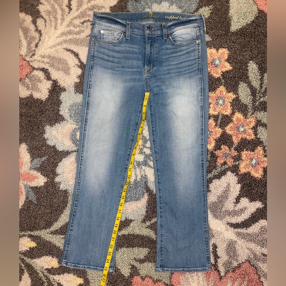 7 FOR ALL MANKIND cropped boot jeans size 30 - Picture 4 of 10
